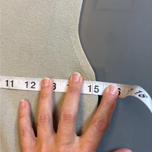 Bedo 100% Cotton sage rib knit button up Sleeveless Vest women's size Medium - Picture 7 of 8